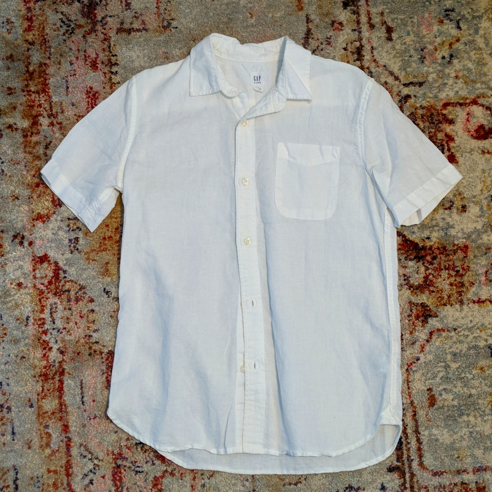Gap kids XL white button down shirt